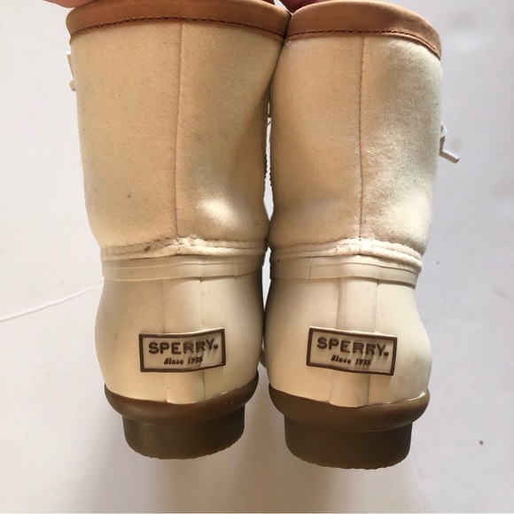 NEW Sperry Saltwater Duckboot Wool Ivory 7 - Picture 5 of 6